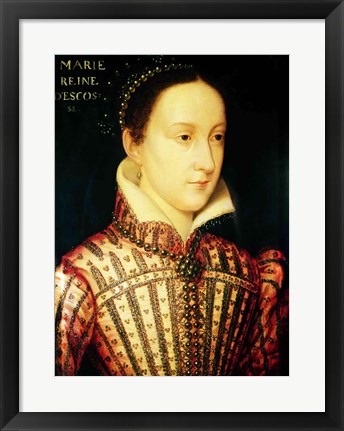 Framed Miniature of Mary Queen of Scots, c.1560 Print