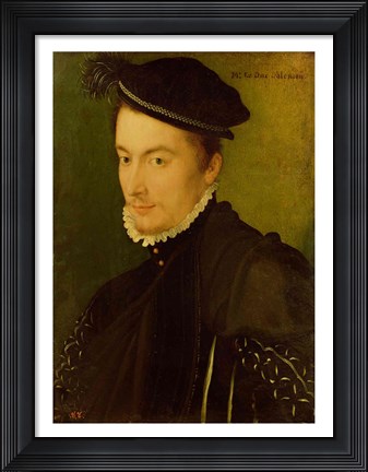 Framed Portrait presumed to be Hercule-Francois de France Print