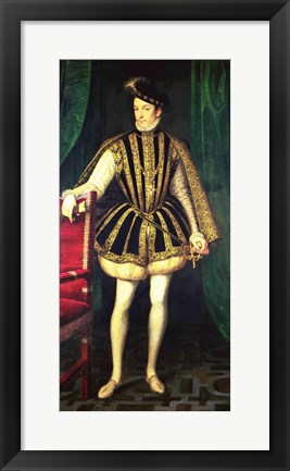 Framed King Charles IX of France Print
