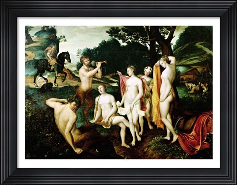 Framed Diana bathing Print