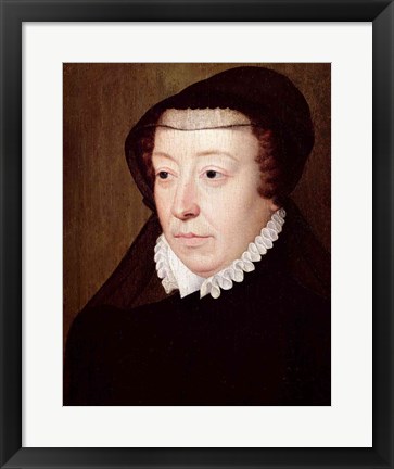 Framed Portrait of Catherine de Medici Print