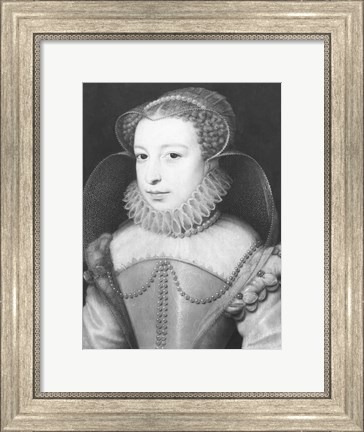 Framed Marguerite de Valois Queen of Navarre Print