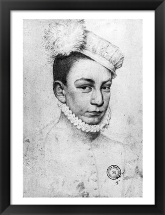 Framed Portrait of King Charles IX of France, 1561 Print