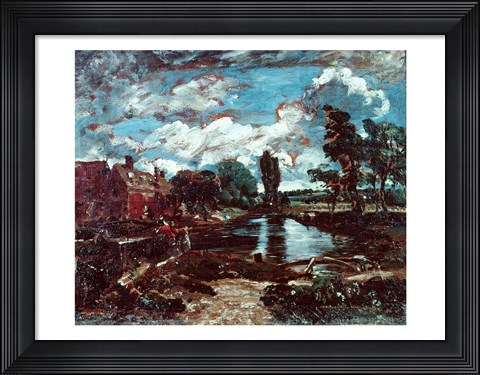 Framed Flatford Mill from a Lock on the Stour, c.1811 Print