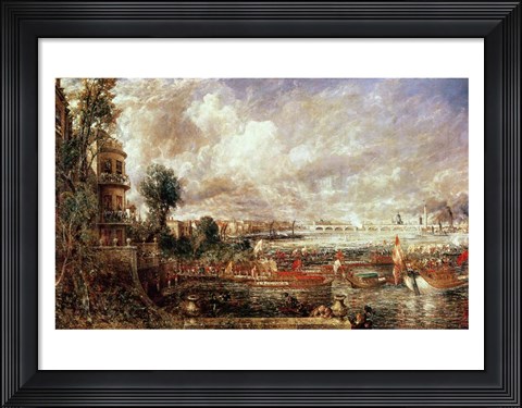 Framed Opening of Waterloo Bridge Print