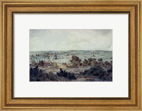 Framed Valley of the Stour, with Stratford St.Mary in the distance Print