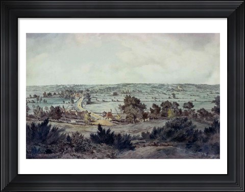 Framed Valley of the Stour, with Stratford St.Mary in the distance Print