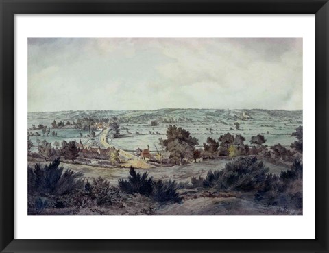 Framed Valley of the Stour, with Stratford St.Mary in the distance Print