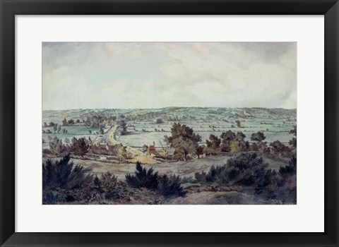 Framed Valley of the Stour, with Stratford St.Mary in the distance Print