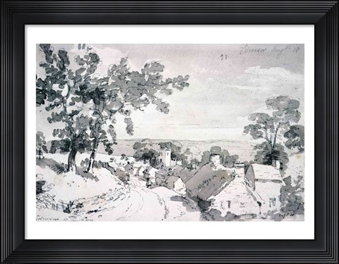 Framed Entrance to the Village of Edensor, 1801 Print