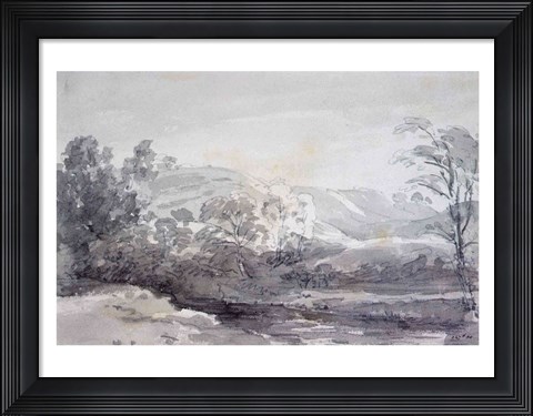 Framed View in Derbyshire Print