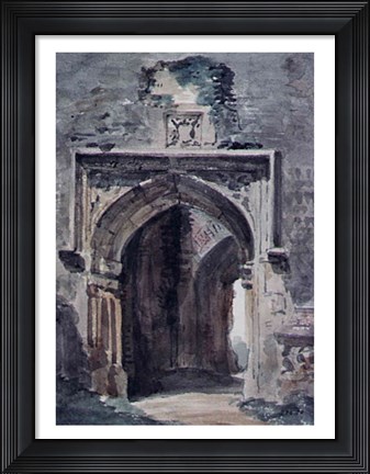 Framed East Bergholt Church: South Archway of the Ruined Tower, 1806 Print