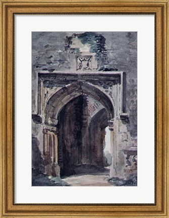 Framed East Bergholt Church: South Archway of the Ruined Tower, 1806 Print