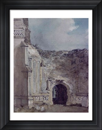 Framed East Bergholt Church: North Archway of the Ruined Tower Print
