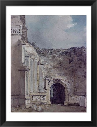 Framed East Bergholt Church: North Archway of the Ruined Tower Print