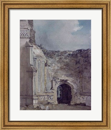 Framed East Bergholt Church: North Archway of the Ruined Tower Print