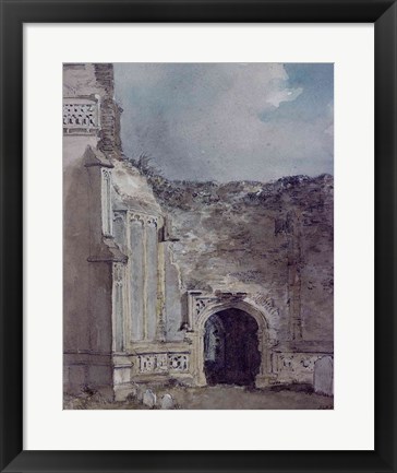 Framed East Bergholt Church: North Archway of the Ruined Tower Print