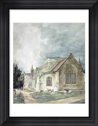 Framed East Bergholt Church, c.1805-11 Print