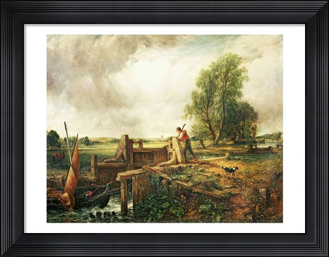 Framed Weymouth Bay with Approaching Storm Print