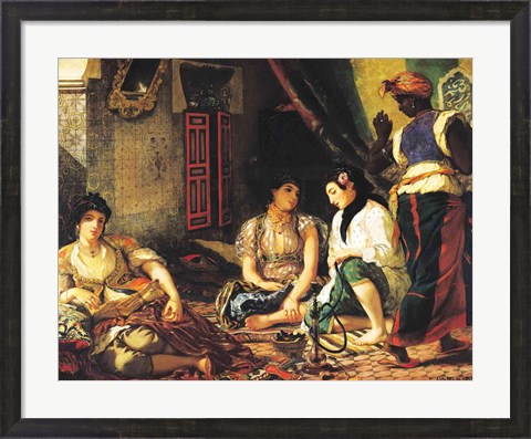Framed Women of Algiers in their Apartment, 1834 Print