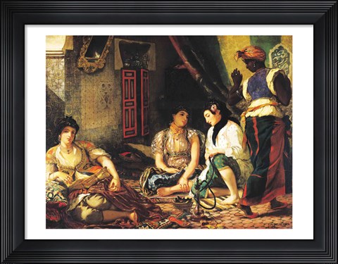 Framed Women of Algiers in their Apartment, 1834 Print