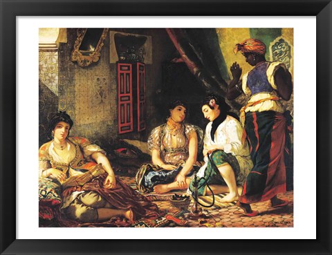 Framed Women of Algiers in their Apartment, 1834 Print