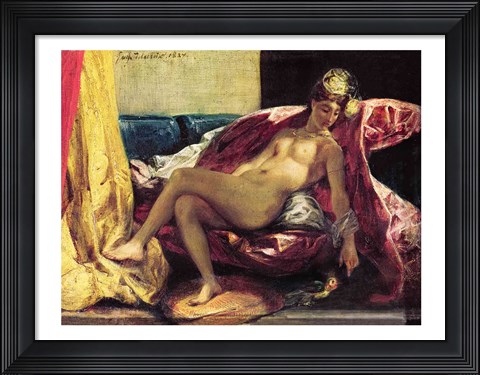 Framed Reclining Odalisque Print
