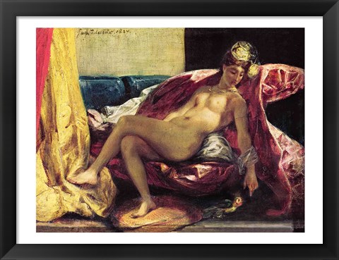 Framed Reclining Odalisque Print