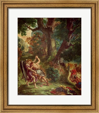 Framed Fight between Jacob and the Angel Print