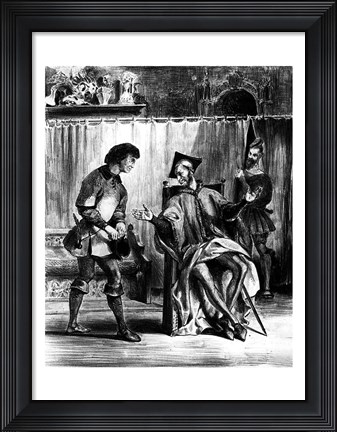 Framed Mephistopheles and the Pupil, from Goethe&#39;s Faust Print