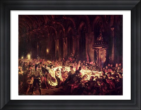 Framed Assassination of the Bishop of Liege, 1829 Print