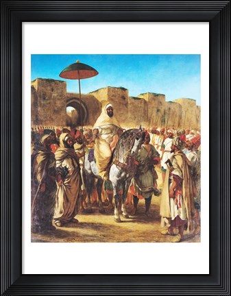 Framed Muley Abd-ar-Rhaman  The Sultan of Morocco Print