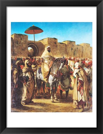 Framed Muley Abd-ar-Rhaman  The Sultan of Morocco Print