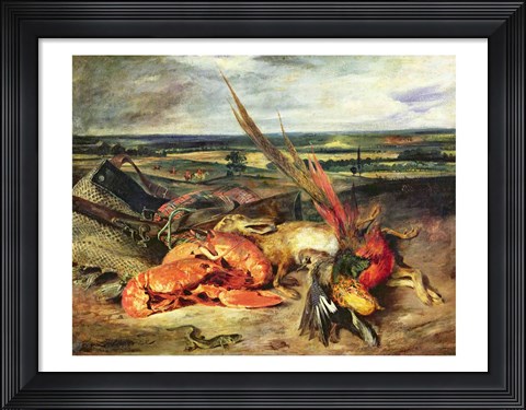 Framed Still Life with Lobsters Print
