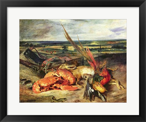 Framed Still Life with Lobsters Print