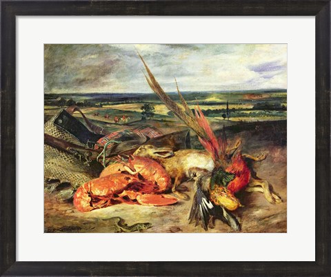 Framed Still Life with Lobsters Print