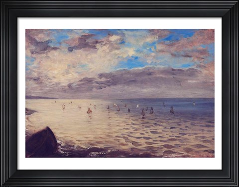 Framed Sea Viewed from the Heights of Dieppe Print
