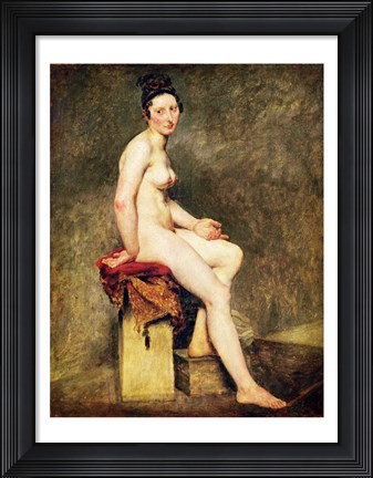 Framed Seated Nude, Mademoiselle Rose Print