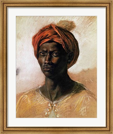 Framed Portrait of a Turk in a Turban, c.1826 Print