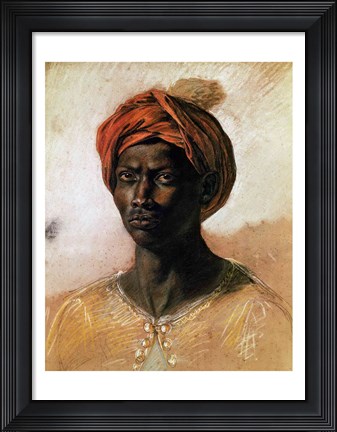 Framed Portrait of a Turk in a Turban, c.1826 Print