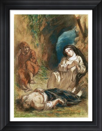 Framed Lelia in the Cave Print