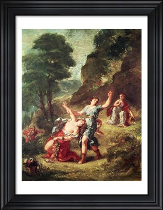 Framed Orpheus and Eurydice, Spring from a series of the Four Seasons, 1862 Print