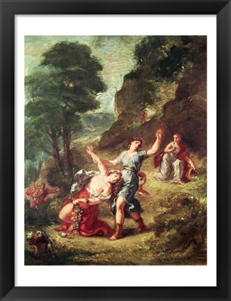 Framed Orpheus and Eurydice, Spring from a series of the Four Seasons, 1862 Print