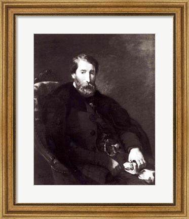 Framed Portrait of Alfred Bruyas Print