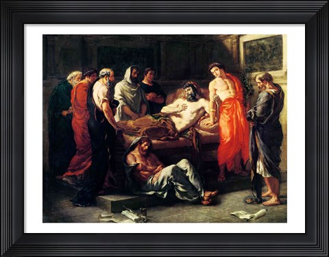 Framed Study for The Death of Marcus Aurelius Print