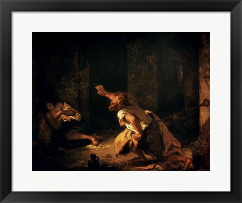 Framed Prisoner of Chillon, 1834 Print