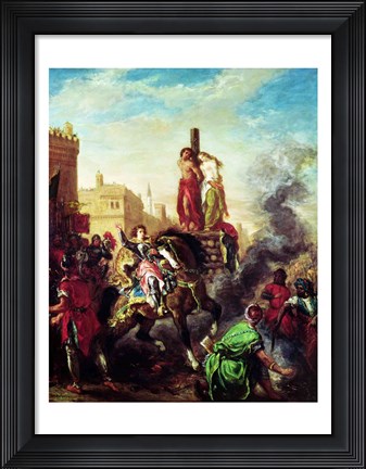 Framed Olinda and Sophronia on the Pyre Print