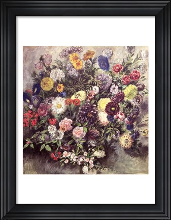 Framed Bouquet of Flowers Print