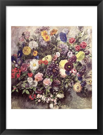 Framed Bouquet of Flowers Print