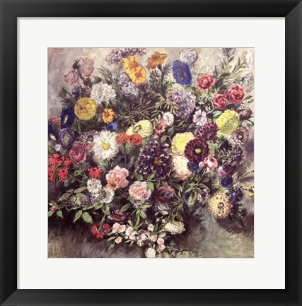 Framed Bouquet of Flowers Print